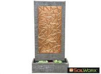 Abstract Copper Wall Solar Fountain